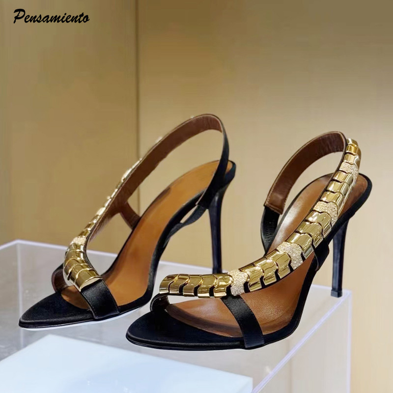 Summer Holiday Clothing Women - Роскошные женские гладиаторские сандалии из атласа