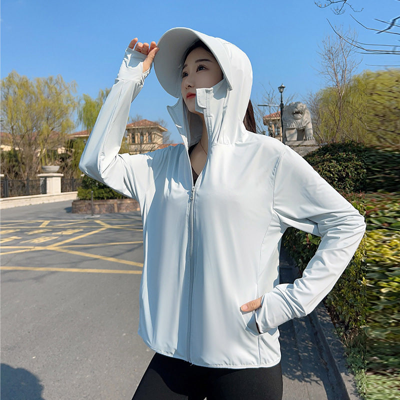 Summer Clothing For Older Women - Женская солнцезащитная куртка с капюшоном для