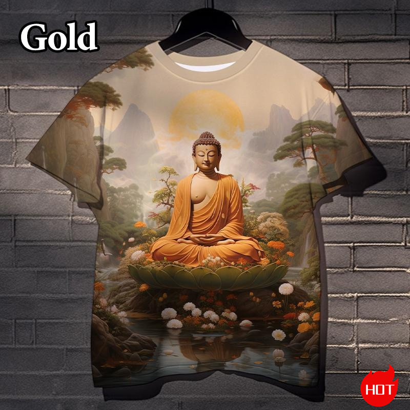Summer Clothing India - Буддийская футболка в стиле Харадзюку С