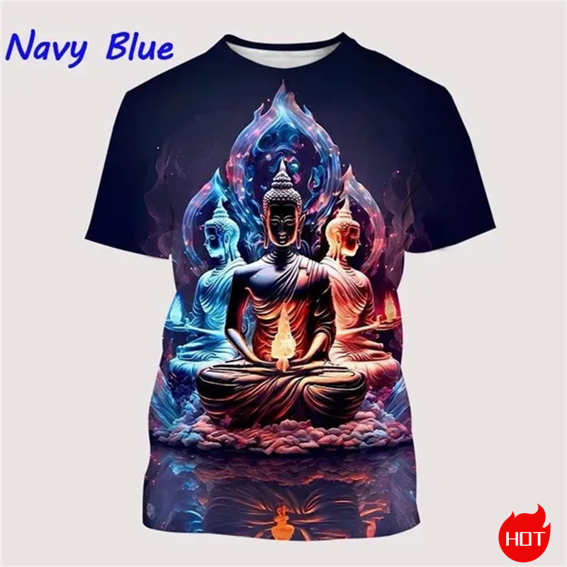 Summer Clothing India - Буддистская Футболка Harajuku с 3D принтом