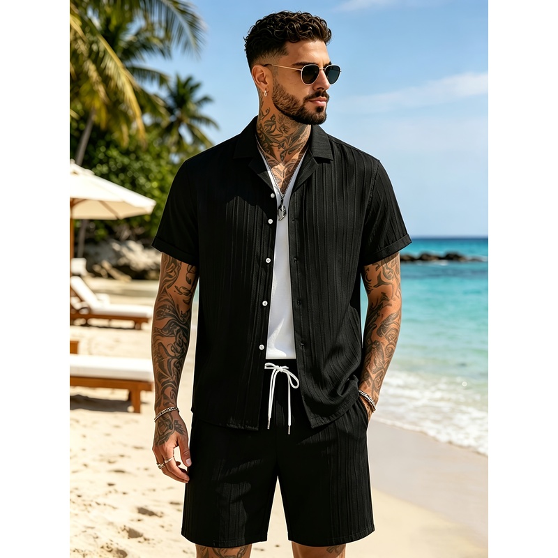 Summer Clothing Beach - Мужской летний повседневный костюм: рубашка с
