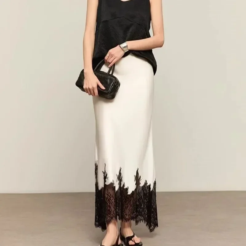 Summer Clothing Trends 2025 Women'S - Сказочная юбка-миди с кружевной отделкой, высокие