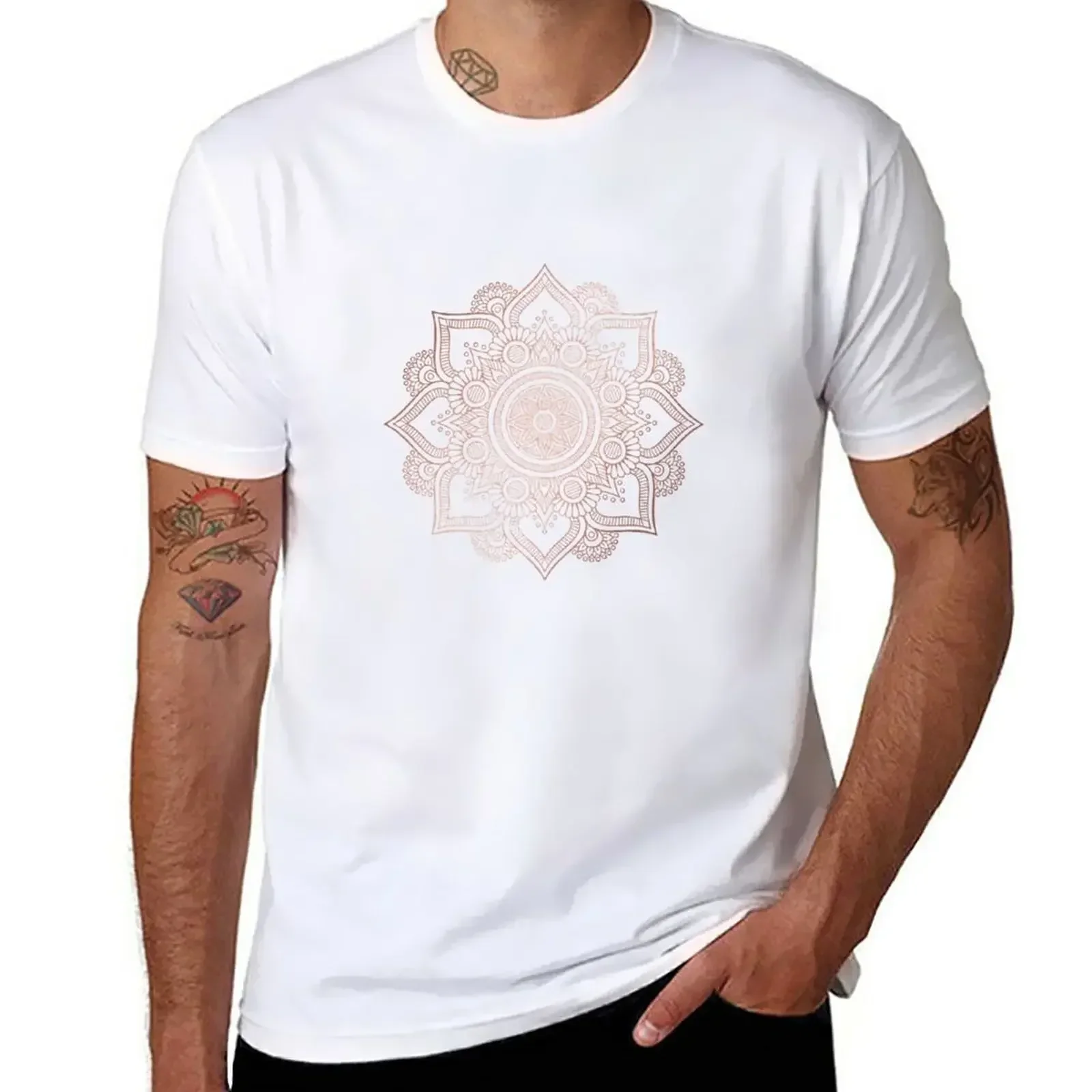 Summer Rose Clothing - Футболка с мандалой цвета розового золота,