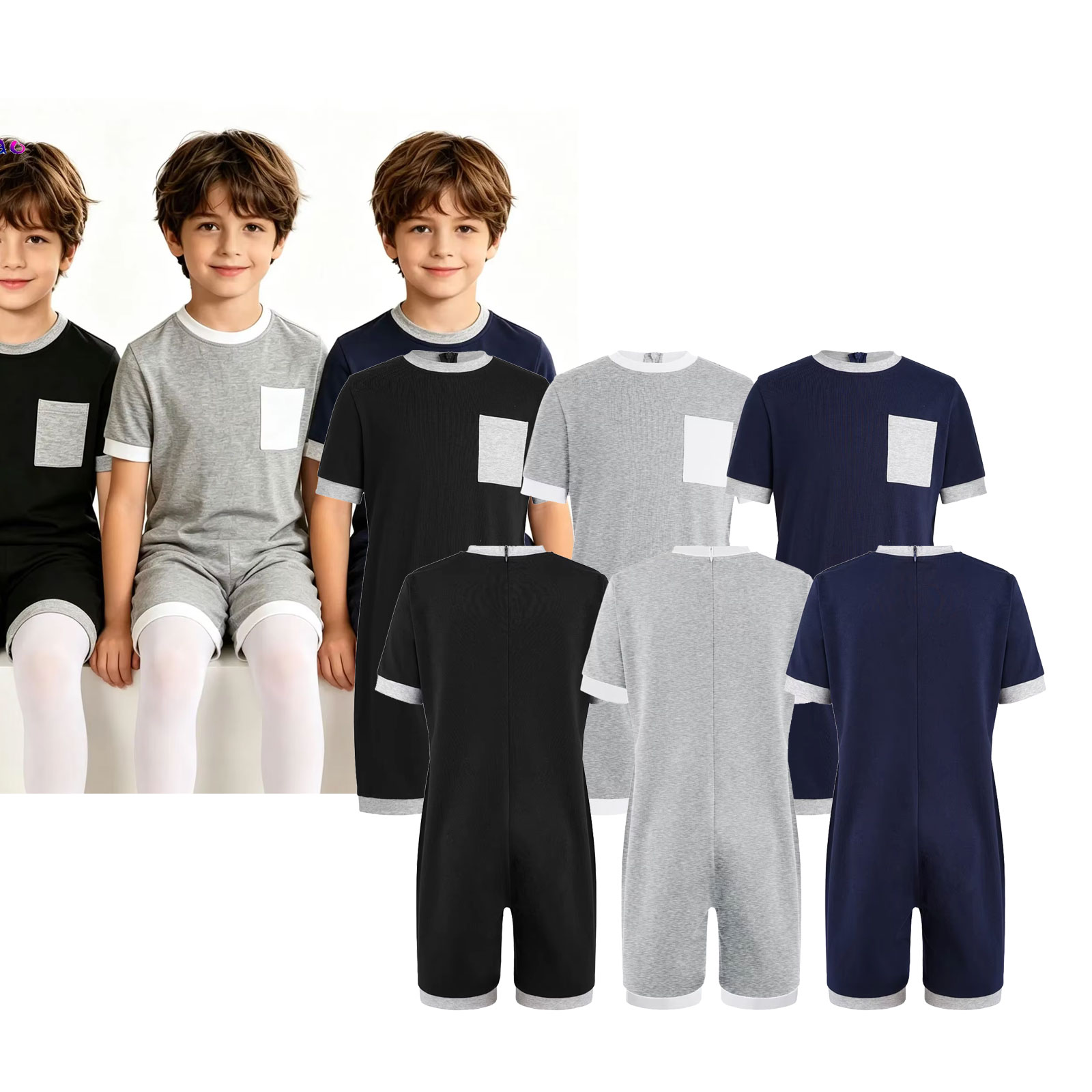 Summer Clothing Kids Boys - Комплект из 3 предметов: детская адаптивная