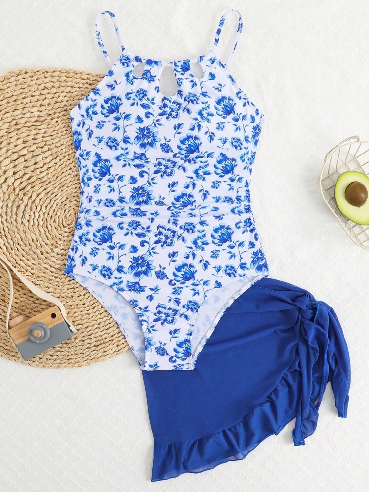 Swim Cover Up Mesh - Детский купальник One Piece для девочек,
