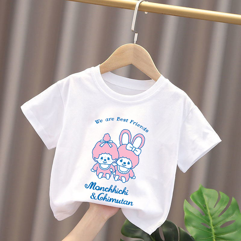 Детские футболки Monchhichi с  – обзор и цена Summer Clothing Kids Boys