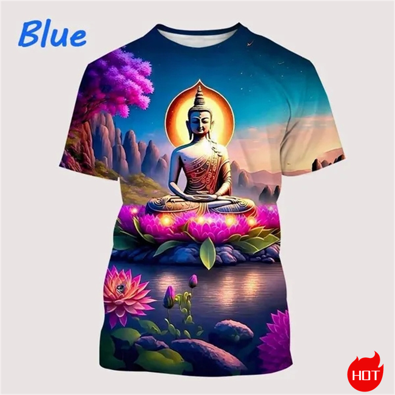 Буддистская Футболка Harajuku  – обзор и цена Summer Clothing India