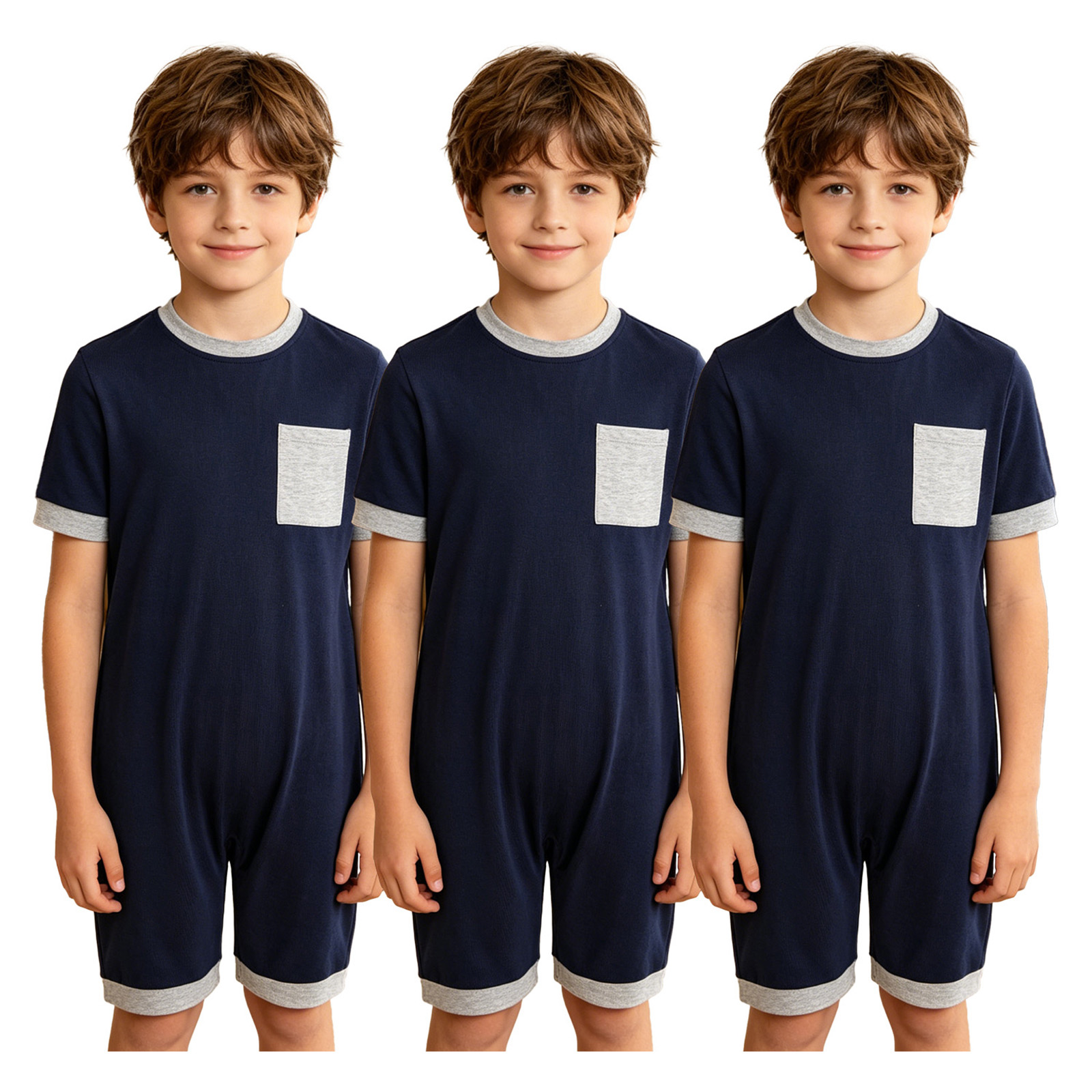 Комплект из 3-х детских комбин – обзор и цена Summer Clothing Kids Boys