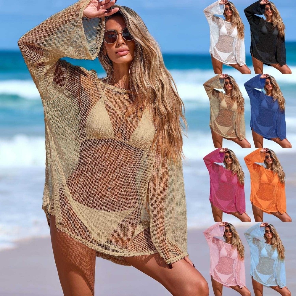 Женское модное пляжное платье  – обзор и цена Swim Cover Up Mesh