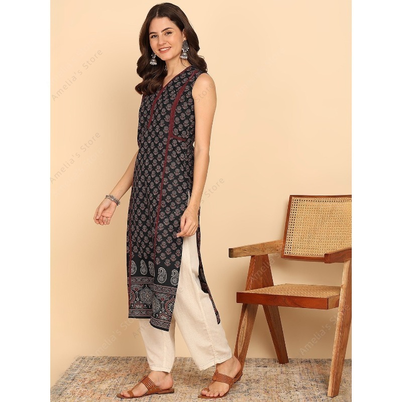 Женская черно-зеленая хлопкова – обзор и цена Summer Clothing India