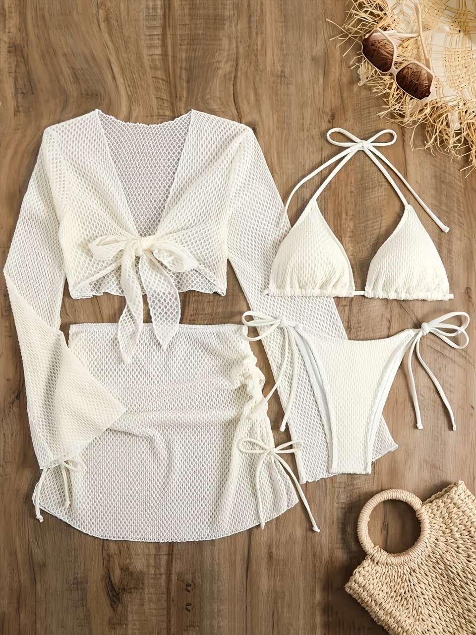 Комплект бикини с лямкой на ше – обзор и цена Swim Cover Up Mesh