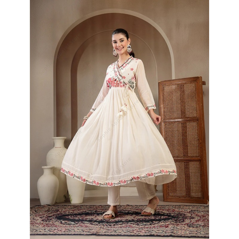 Белый хлопковый комплект Анарк – обзор и цена Summer Clothing India