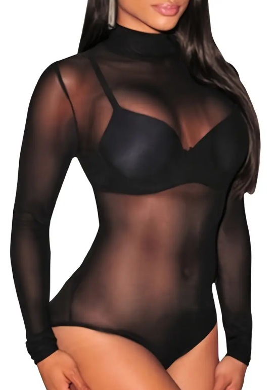 Высокоэластичное боди с высоки – обзор и цена Swim Cover Up Mesh