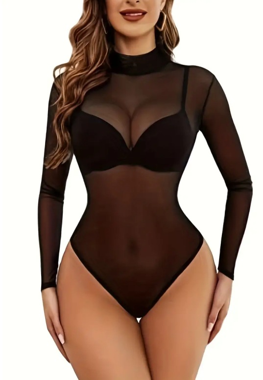 Высокоэластичное боди с высоки – обзор и цена Swim Cover Up Mesh