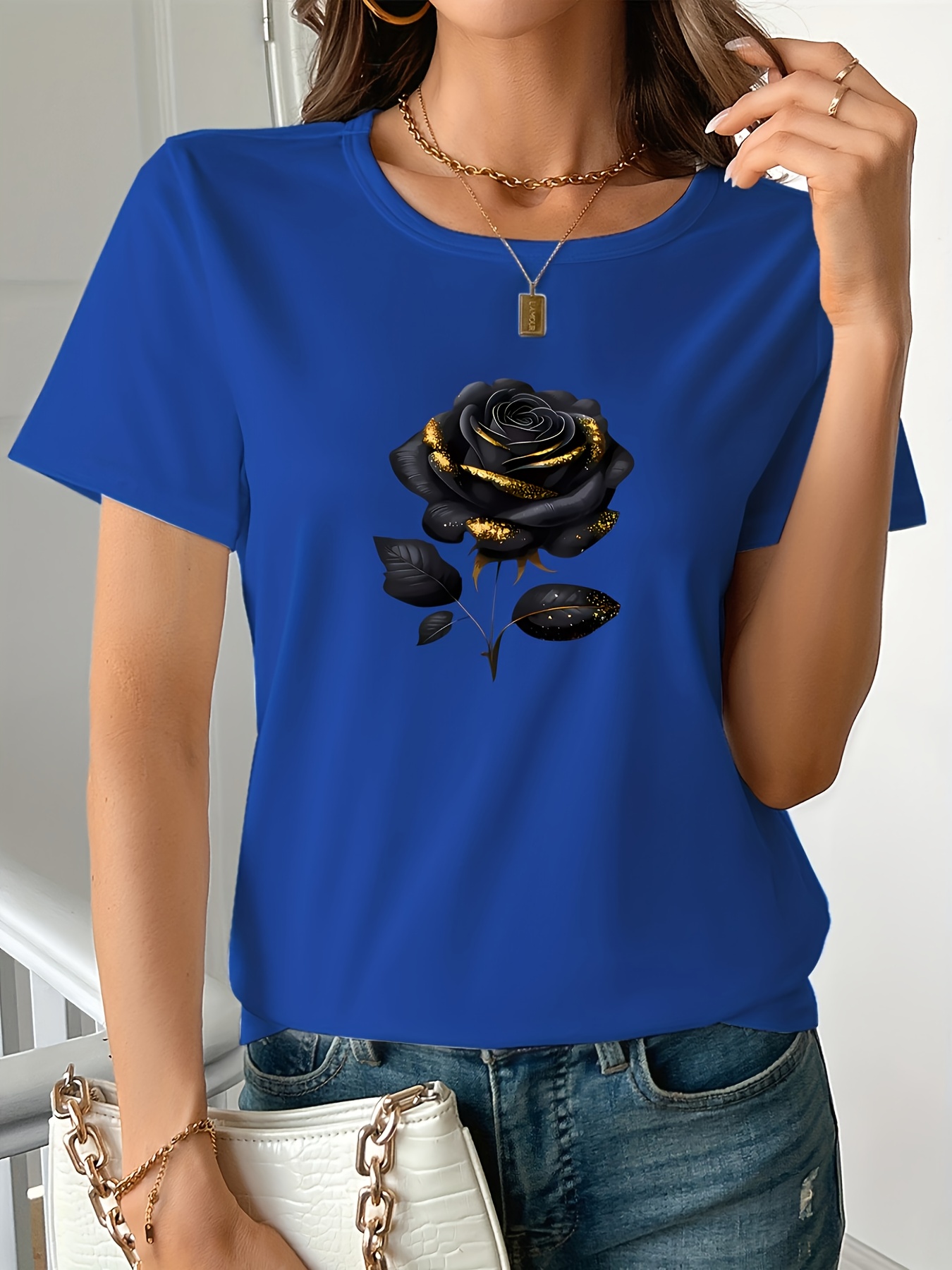 Женская черная футболка большо – обзор и цена Summer Rose Clothing