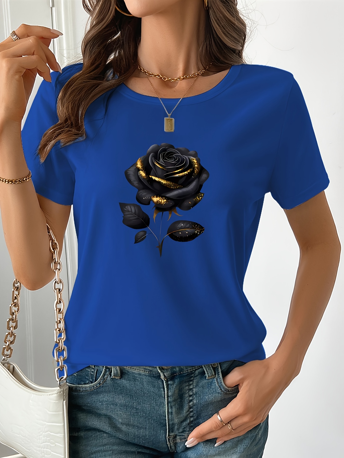 Женская черная футболка большо – обзор и цена Summer Rose Clothing